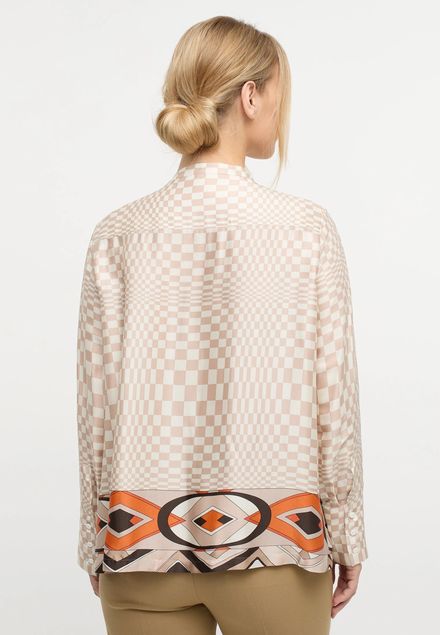 Eterna Loose Fit - Overhemdblouse - Orange 4 Eterna Loose Fit - Overhemdblouse - Orange - Afbeelding 2