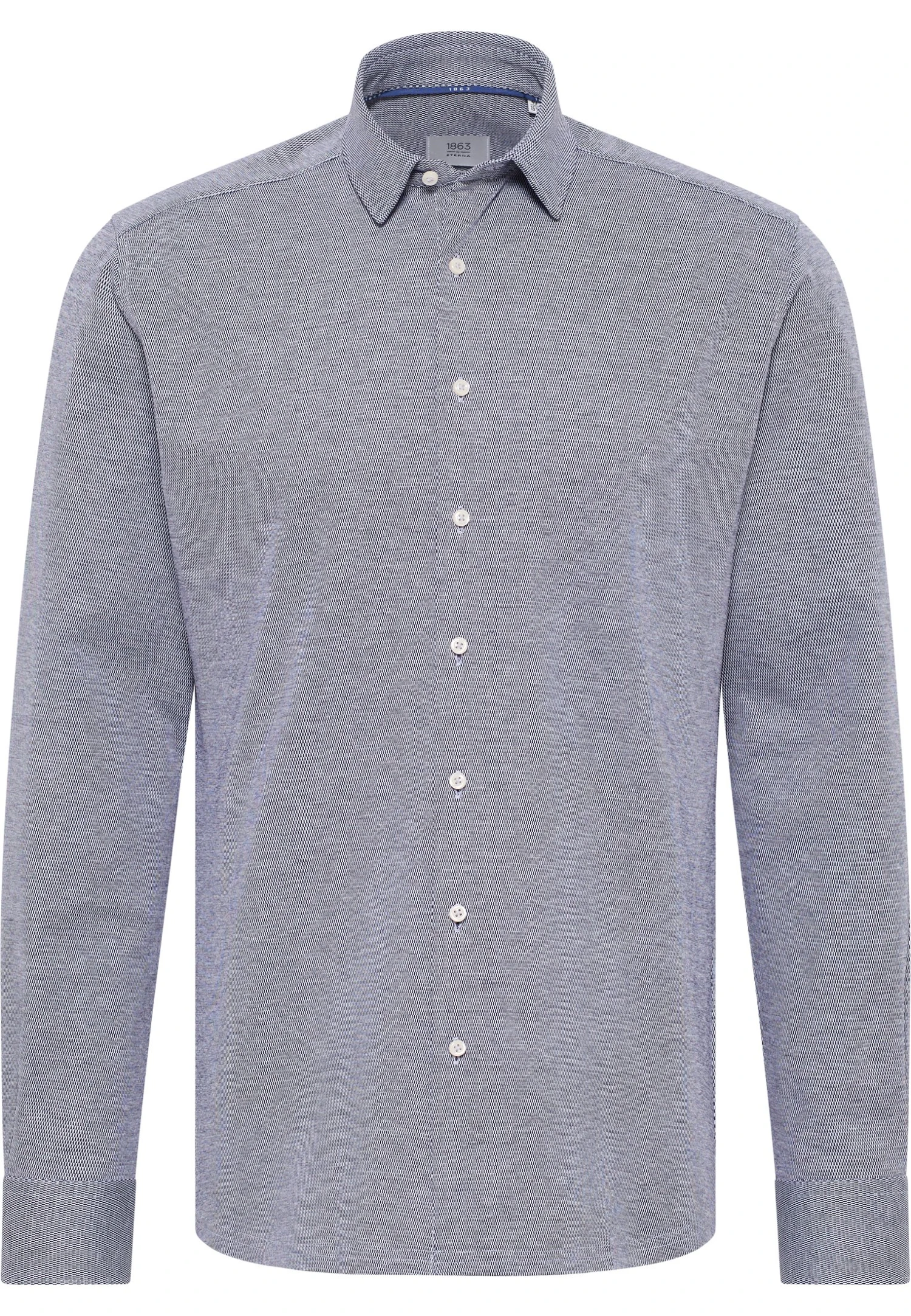 Eterna Soft Tailoring Struktur Modern Fit - Overhemd - Navy 6 Eterna Soft Tailoring Struktur Modern Fit - Overhemd - Navy - Afbeelding 4