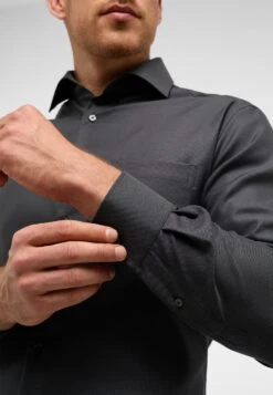 Eterna Strukturiertes Twill Modern Fit - Overhemd - Anthrazit -Eterna 68b685ed777745e2922c80d6804da581