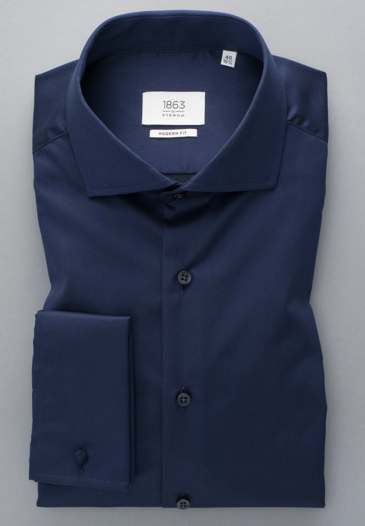 Eterna Modern Fit - Zakelijk Overhemd - Marineblau 8 Eterna Modern Fit - Zakelijk Overhemd - Marineblau - Afbeelding 6