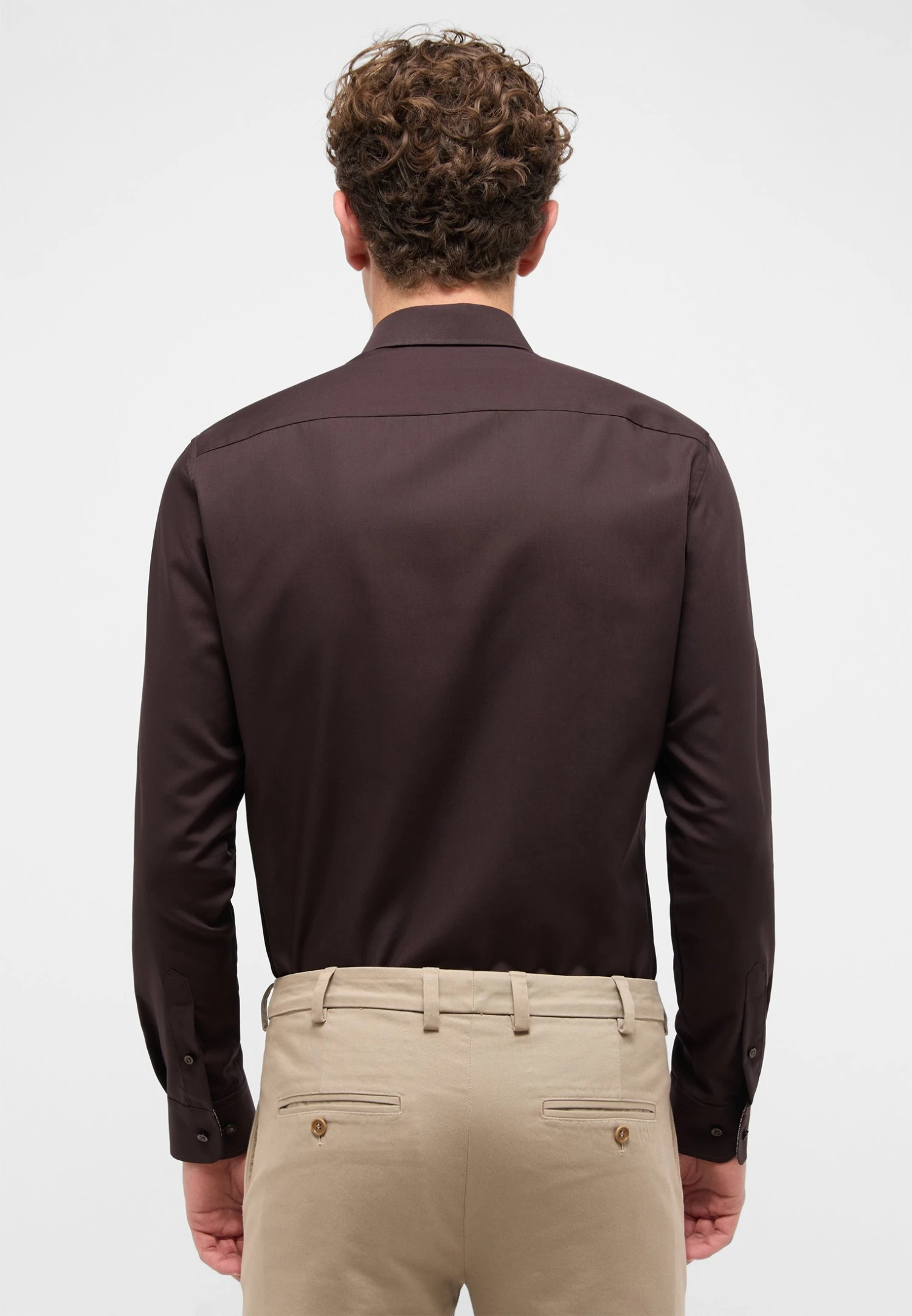 Eterna Original Slim Fit - Overhemd - Dunkelbraun 4 Eterna Original Slim Fit - Overhemd - Dunkelbraun - Afbeelding 2