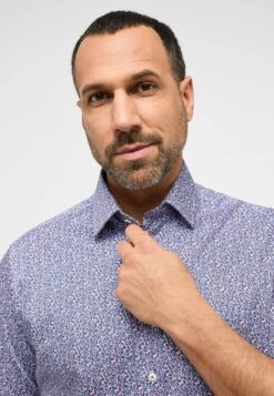 Eterna Bedrucktes Twill-Kurzarm Modern Fit - Overhemd - Rot -Eterna 6a6979760e024973b6312351150f8483