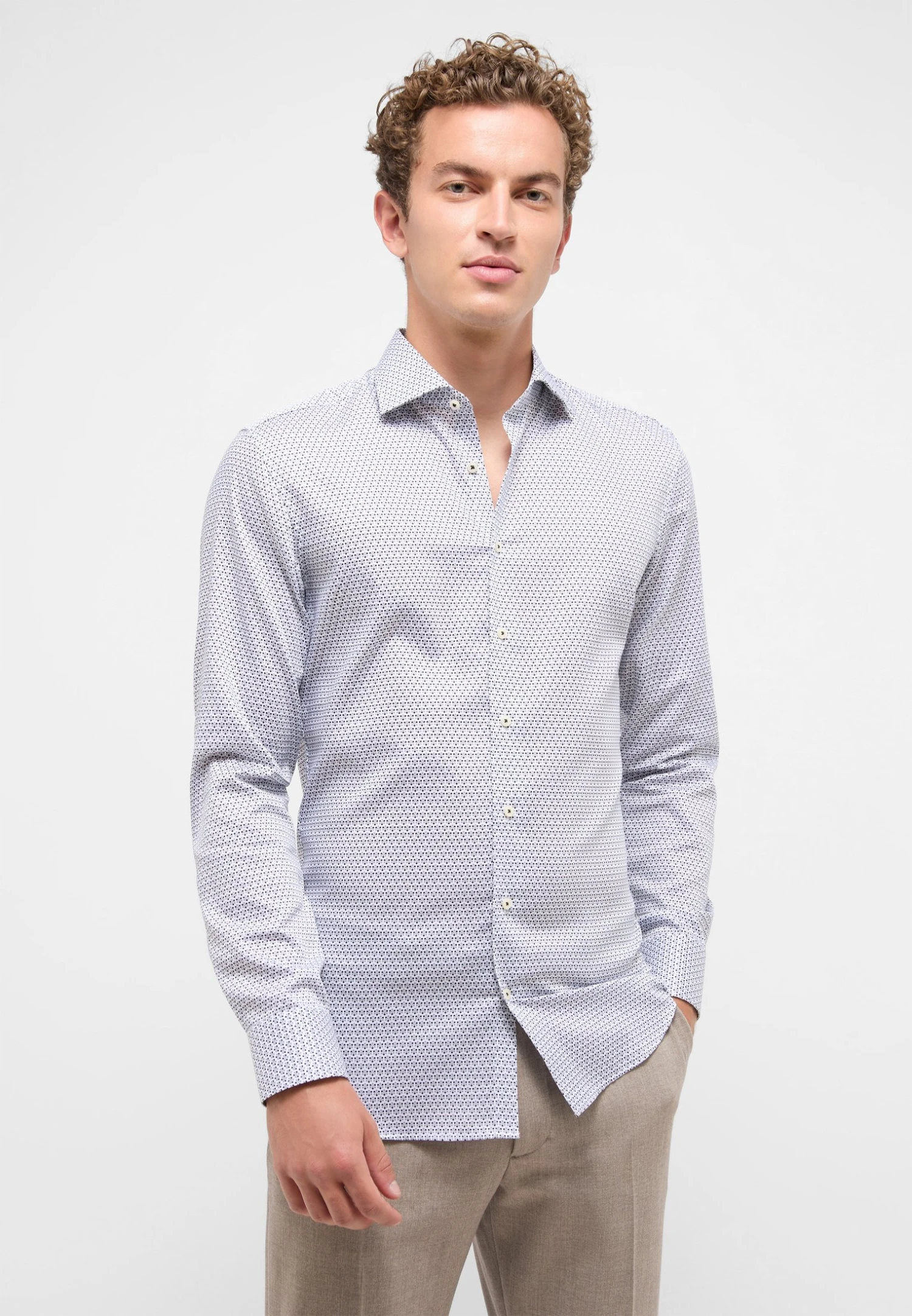 Eterna Print Slim Fit - Overhemd - Grau 3 Eterna Print Slim Fit - Overhemd - Grau