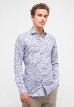 Eterna Print Fit - Overhemd - Blau