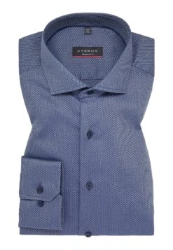 Eterna Struktur-Modern Fit - Overhemd - Stahlgrau -Eterna 6cb01f0ff11c4a519e8b2c8500204345