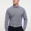 Eterna Soft Tailoring Struktur Modern Fit - Overhemd - Navy -Eterna 6f0707cd65d3444d8a1937ba3c56d764