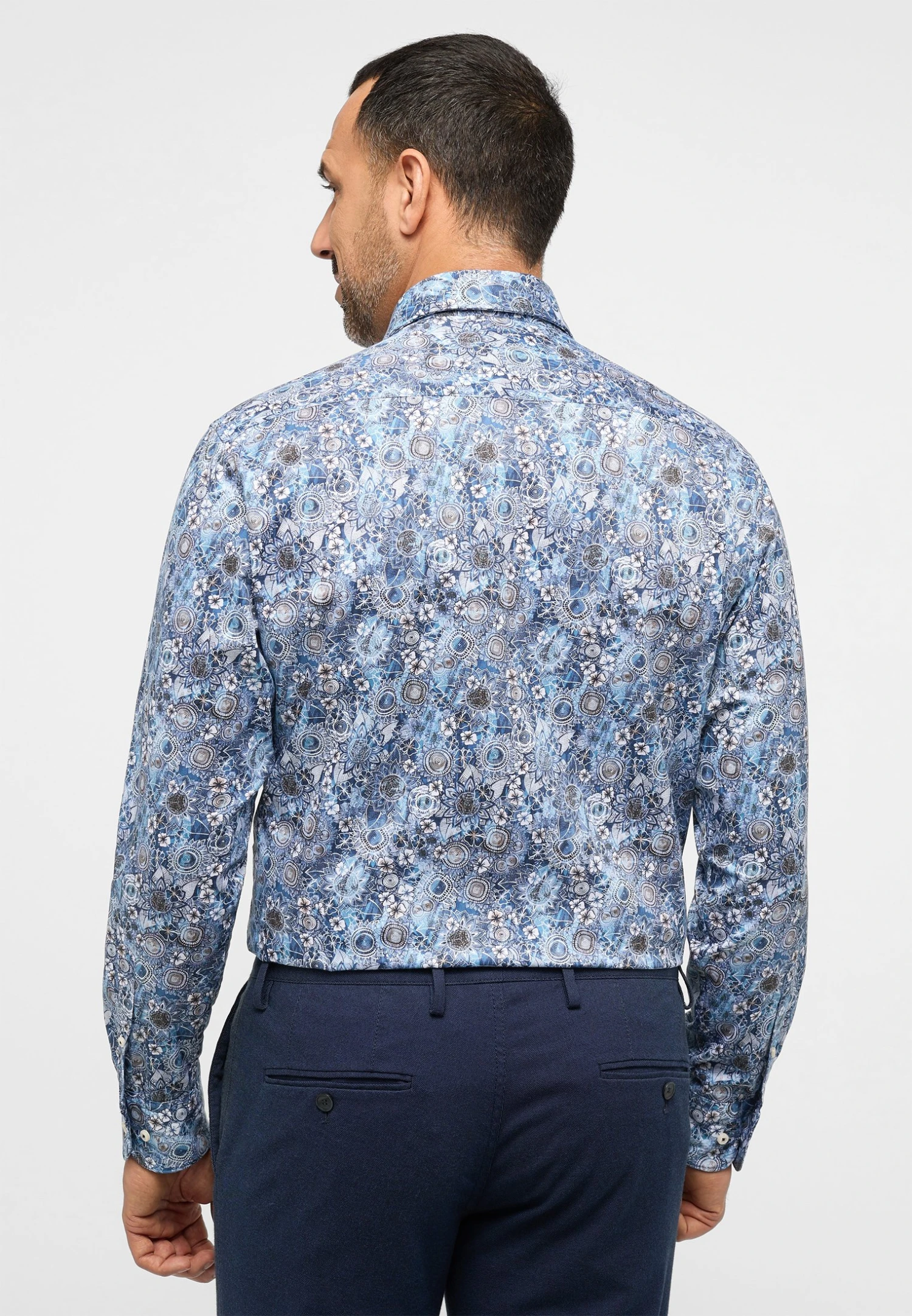 Eterna Modern Fit - Overhemd - Azurblau 4 Eterna Modern Fit - Overhemd - Azurblau - Afbeelding 2