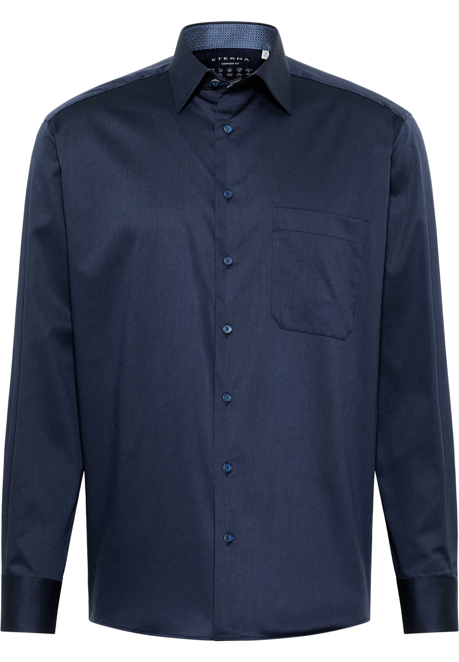 Eterna Performance Comfort Fit - Overhemd - Navy 6 Eterna Performance Comfort Fit - Overhemd - Navy - Afbeelding 4