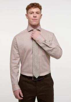 Eterna Soft Tailoring Comfort Fit - Overhemd - Sand