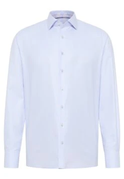 Eterna Strukturiertes Twill Comfort Fit - Zakelijk Overhemd - Hellblau -Eterna 7207a0b7ae104750bf017e03f93d4afb