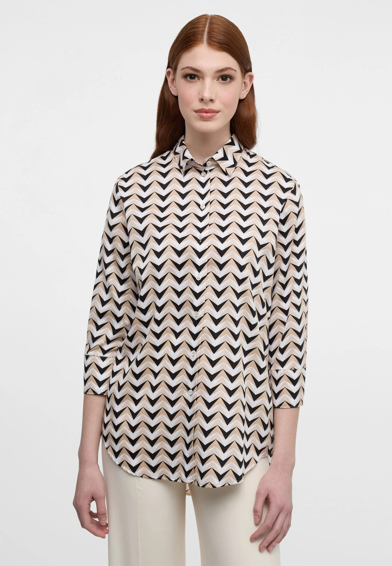 Eterna Overhemdblouse - Sand 3 Eterna Overhemdblouse - Sand