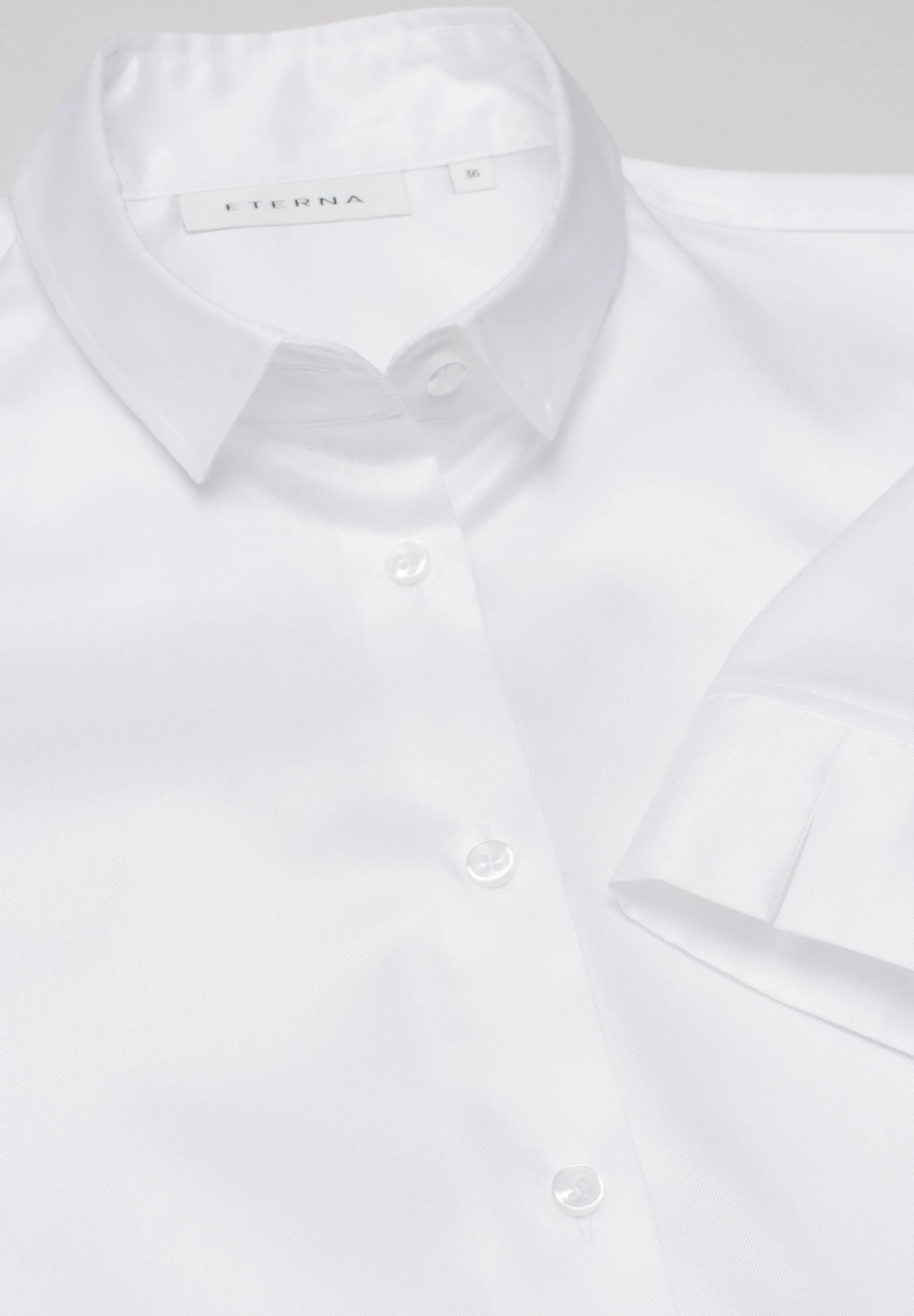 Eterna Modern Classic Uni - Overhemdblouse - Weiß 7 Eterna Modern Classic Uni - Overhemdblouse - Weiß - Afbeelding 5