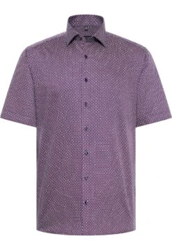 Eterna Bedrucktes Twill Kurzarm Modern Fit - Overhemd - Rot -Eterna 7425219d24224a7aa3a6a1d2b796b5cf