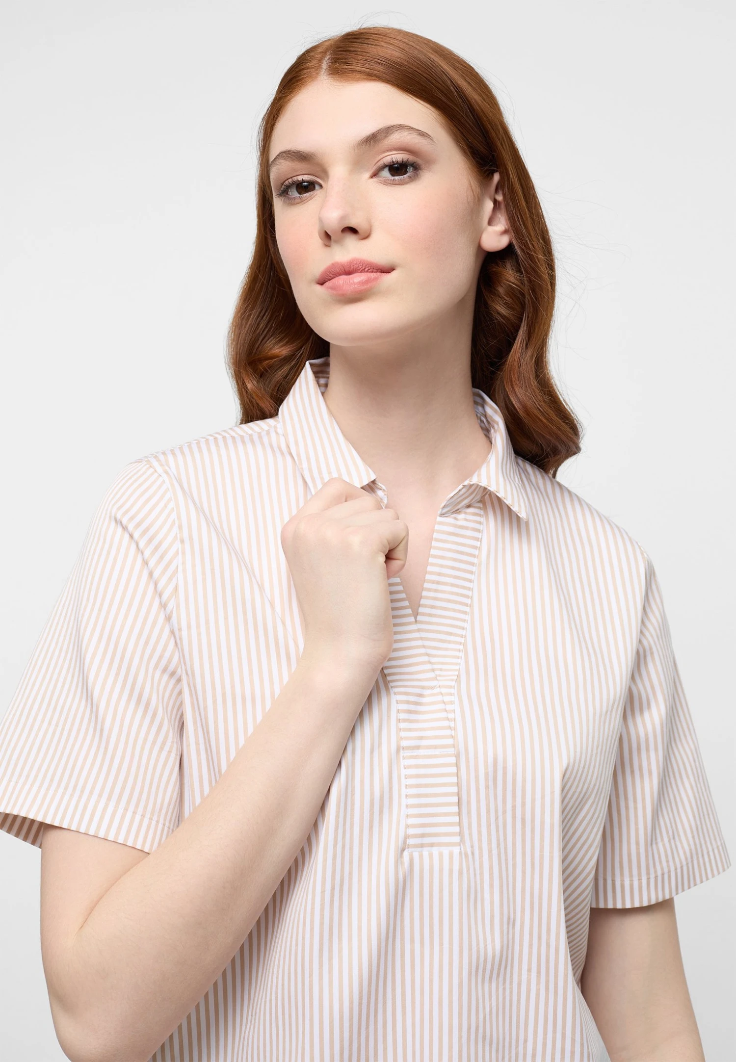 Eterna Regular Fit - Blouse - Beige 5 Eterna Regular Fit - Blouse - Beige - Afbeelding 3