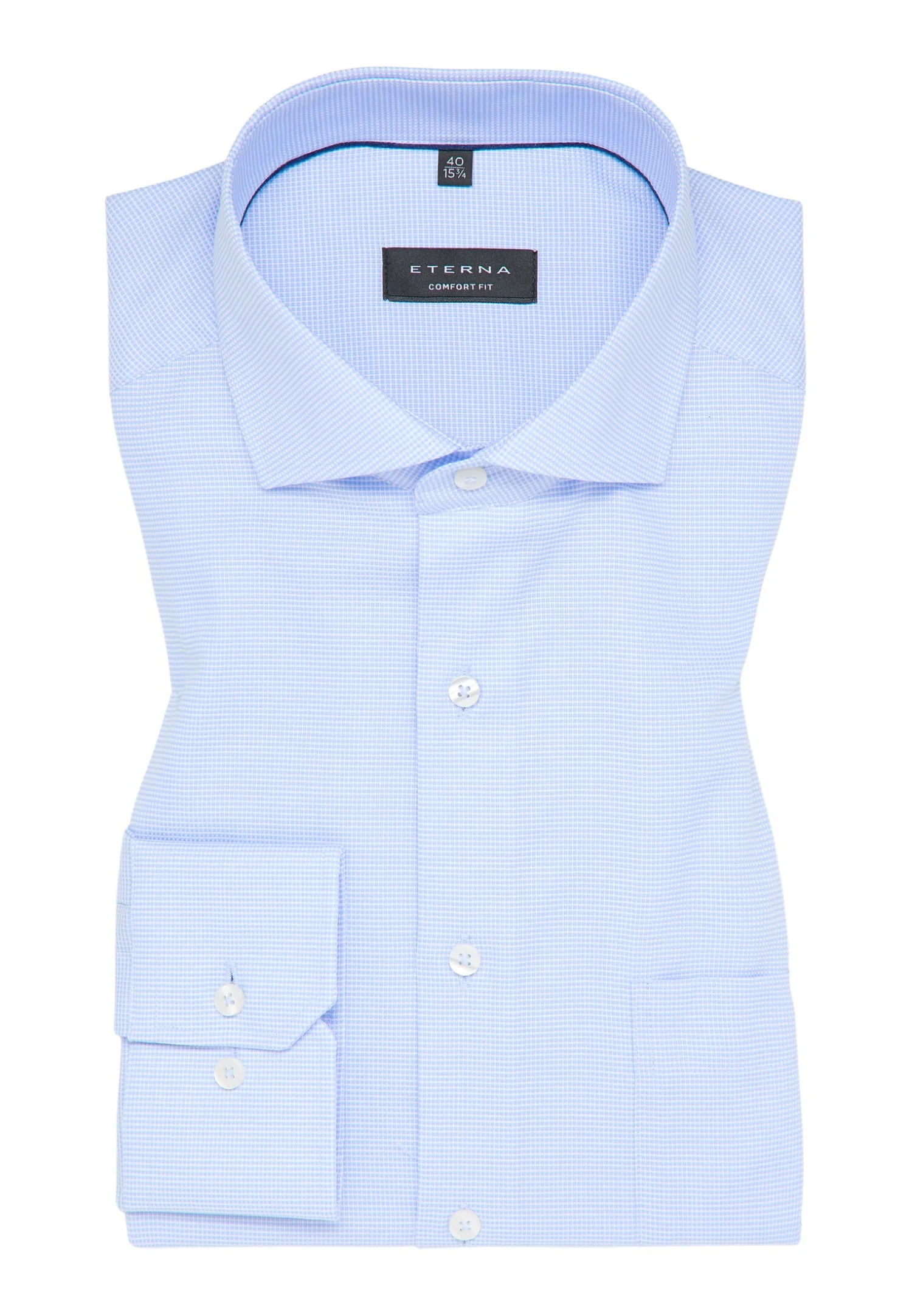 Eterna Struktur Comfort Fit - Zakelijk Overhemd - Hellblau 8 Eterna Struktur Comfort Fit - Zakelijk Overhemd - Hellblau - Afbeelding 6