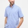 Eterna Kariertes Kurzarm Comfort Fit - Overhemd - Royal Blau 2 Eterna Kariertes Kurzarm Comfort Fit - Overhemd - Royal Blau -Eterna 7664f8bcc9f24ebdba40f5552fc7e9a0