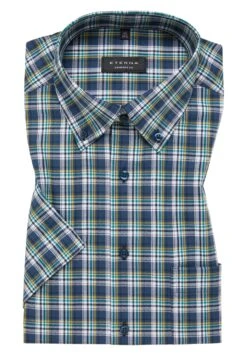 Eterna Kariertes Comfort Fit - Overhemd - Smaragd -Eterna 77498db9e4f641aeb0dbf71b2521aea7