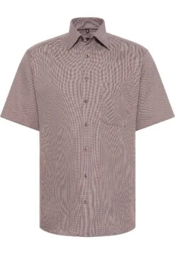 Eterna Strukturiertes Kurzarm Comfort Fit - Overhemd - Caramell -Eterna 7835acf99f9341eba0fb4fb290fb0458