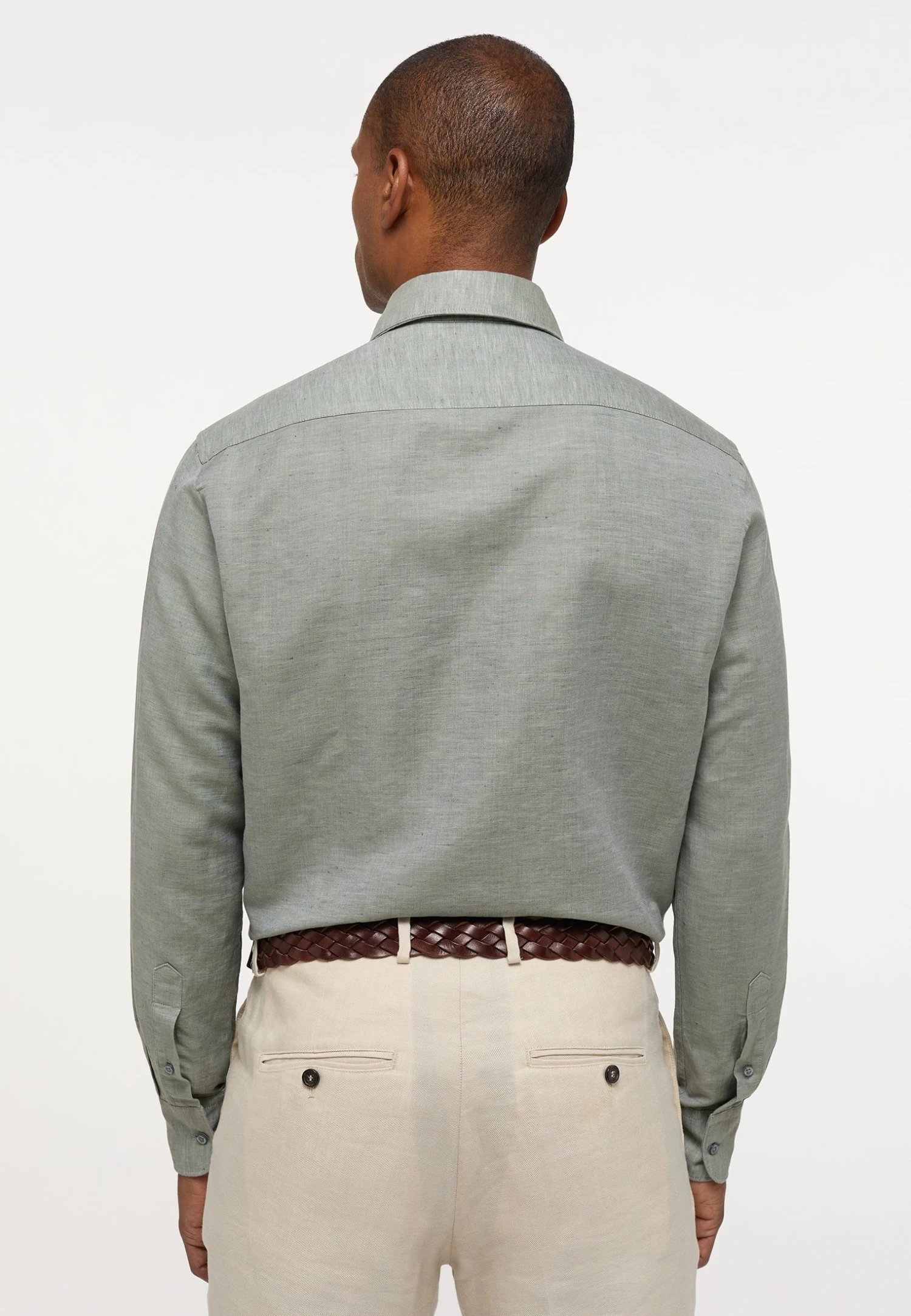 Eterna Langarm Modern Fit - Overhemd - Olive 4 Eterna Langarm Modern Fit - Overhemd - Olive - Afbeelding 2