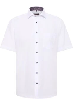 Eterna Unifarbenes Popeline Kurzarm Modern Fit - Zakelijk Overhemd - Weiß -Eterna 7bec5b8447c3453cb5f52b64732f0ea2