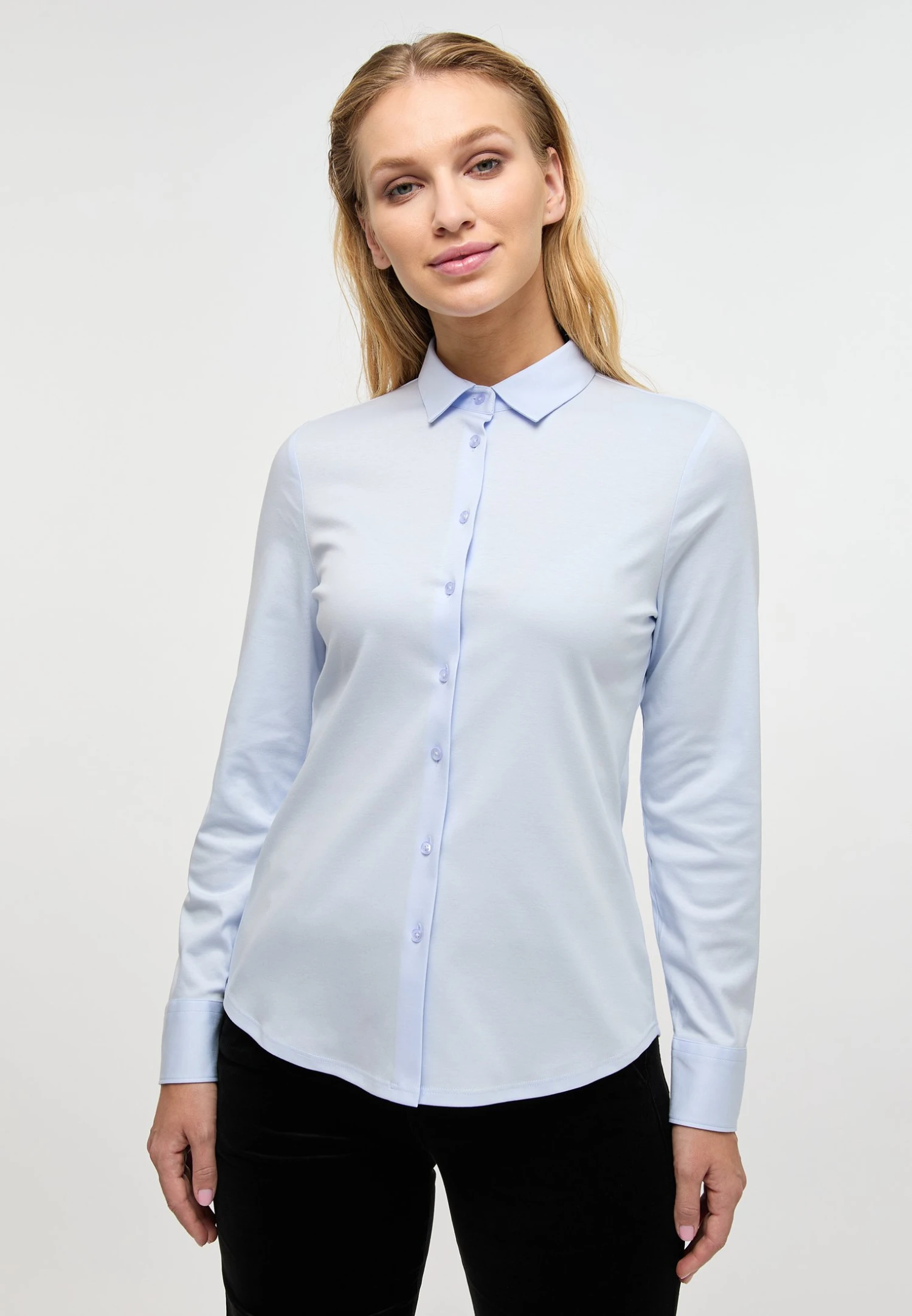 Eterna Langarm Modern Classic - Overhemdblouse - Hellblau 3 Eterna Langarm Modern Classic - Overhemdblouse - Hellblau