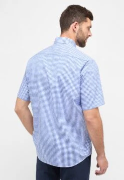 Eterna Kariertes Kurzarm Comfort Fit - Overhemd - Royal Blau 9 Eterna Kariertes Kurzarm Comfort Fit - Overhemd - Royal Blau -Eterna 7c558d4709904b9e88bdced1c492ba22