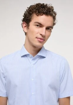 Eterna Kurzarmhemd - Overhemd - Blau -Eterna 7c76e0c9bb1a4af2b41db20cc5f85fd1