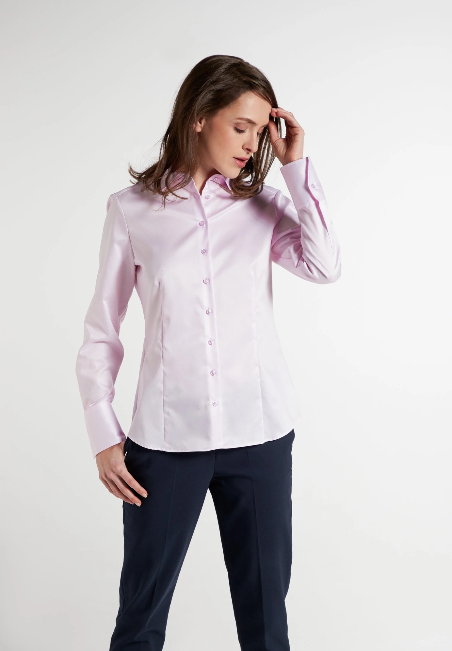 Eterna Overhemdblouse - Rosa 3 Eterna Overhemdblouse - Rosa