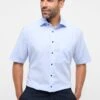 Eterna Unifarbenes Popeline Kurzarm Comfort Fit - Overhemd - Himmelblau 2 Eterna Unifarbenes Popeline Kurzarm Comfort Fit - Overhemd - Himmelblau -Eterna 80b2254b4d244a4b9377231e8de86889