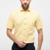 Eterna Strukturiertes Kurzarmhemd Modern Fit - Overhemd - Gelb -Eterna 80c163514ed94742b551e7b14a764a55