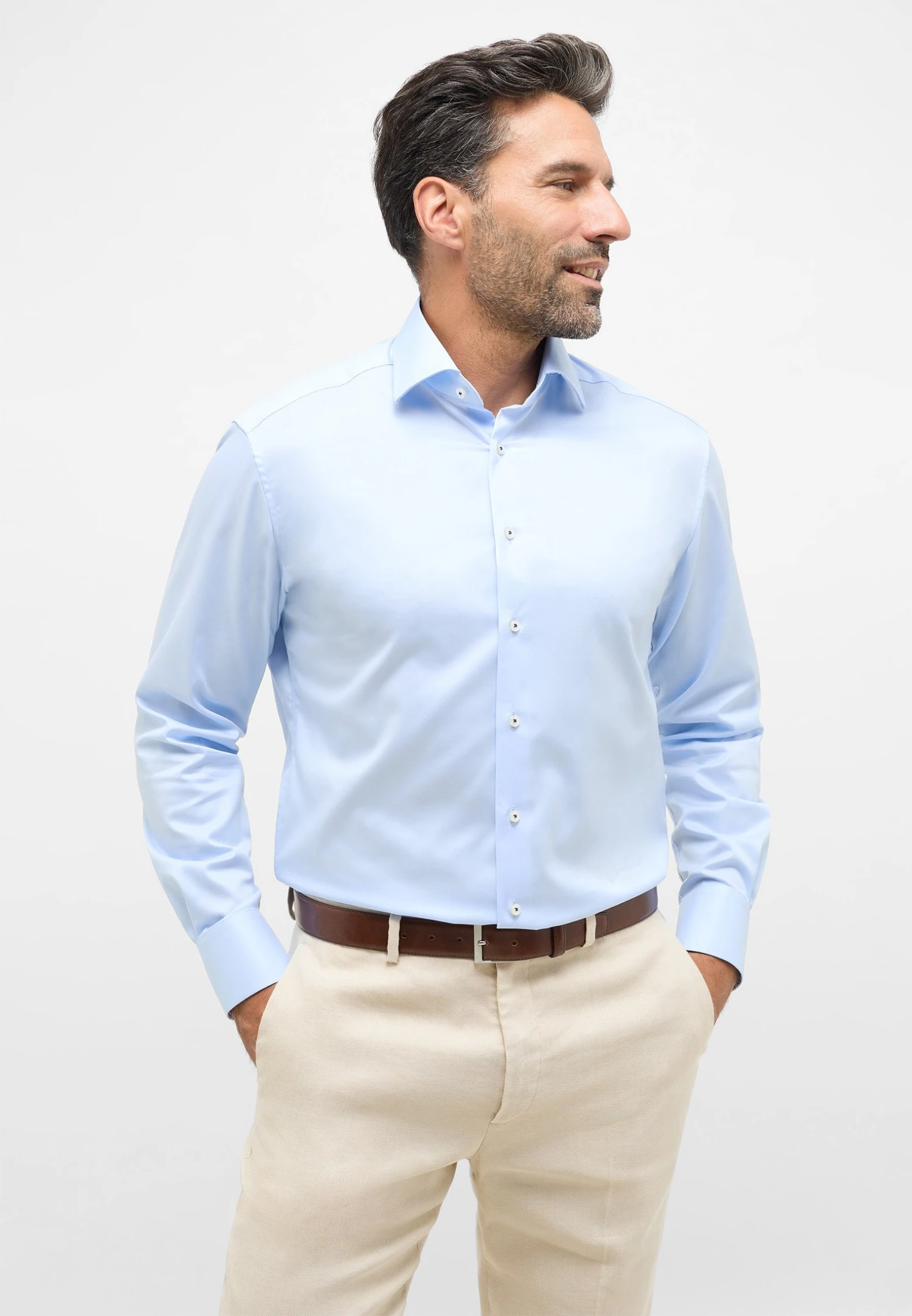 Eterna Luxury Modern Fit - Zakelijk Overhemd - Hellblau 3 Eterna Luxury Modern Fit - Zakelijk Overhemd - Hellblau