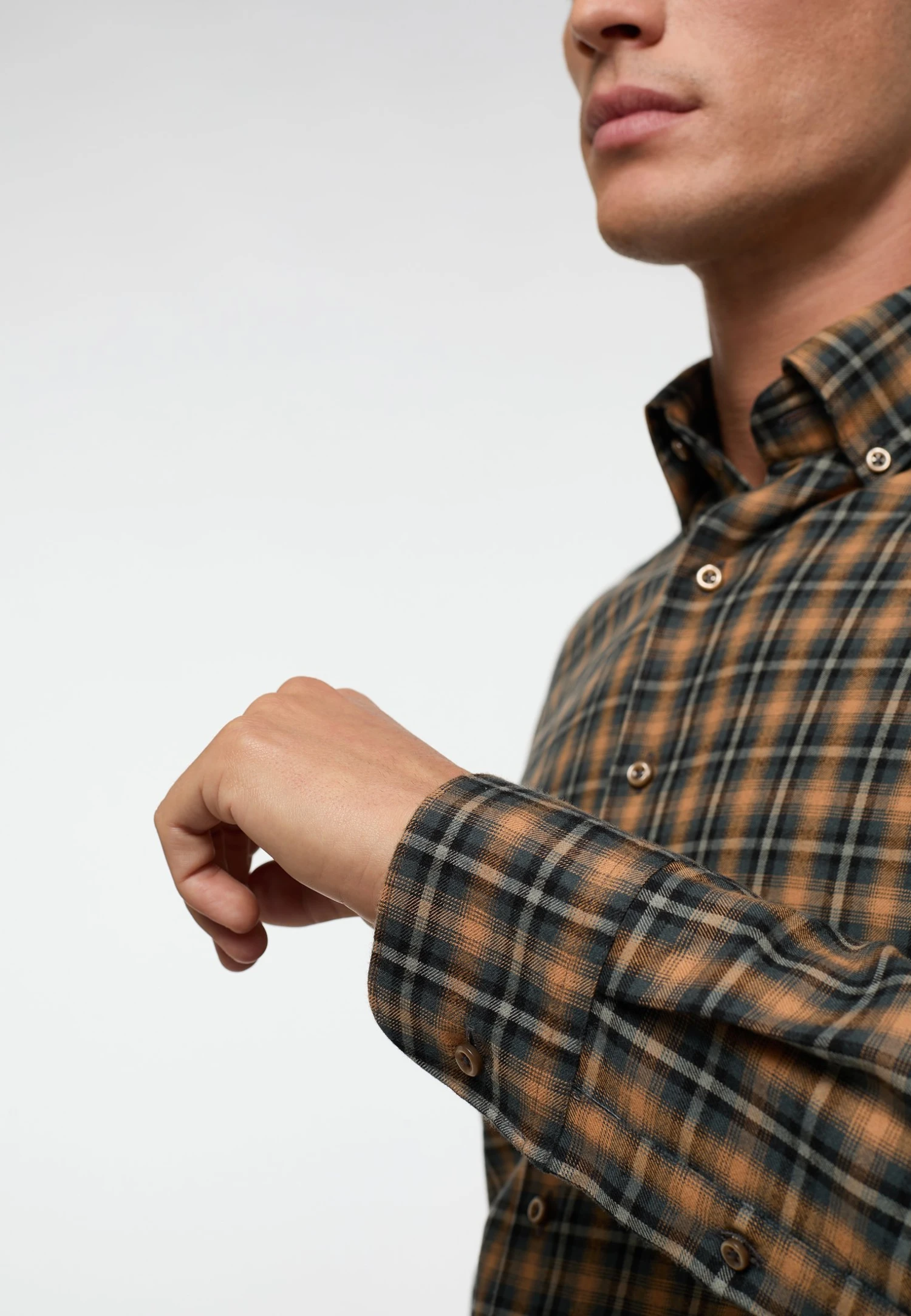 Eterna Kariertes Soft TailoringSlim Fit - Overhemd - Schwarz 5 Eterna Kariertes Soft TailoringSlim Fit - Overhemd - Schwarz - Afbeelding 3