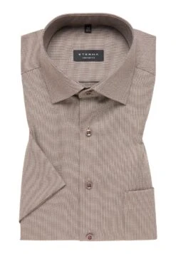 Eterna Strukturiertes Kurzarm Comfort Fit - Overhemd - Taupe 13 Eterna Strukturiertes Kurzarm Comfort Fit - Overhemd - Taupe -Eterna 8274aae7310c467ea4a34c9038b7ae5f