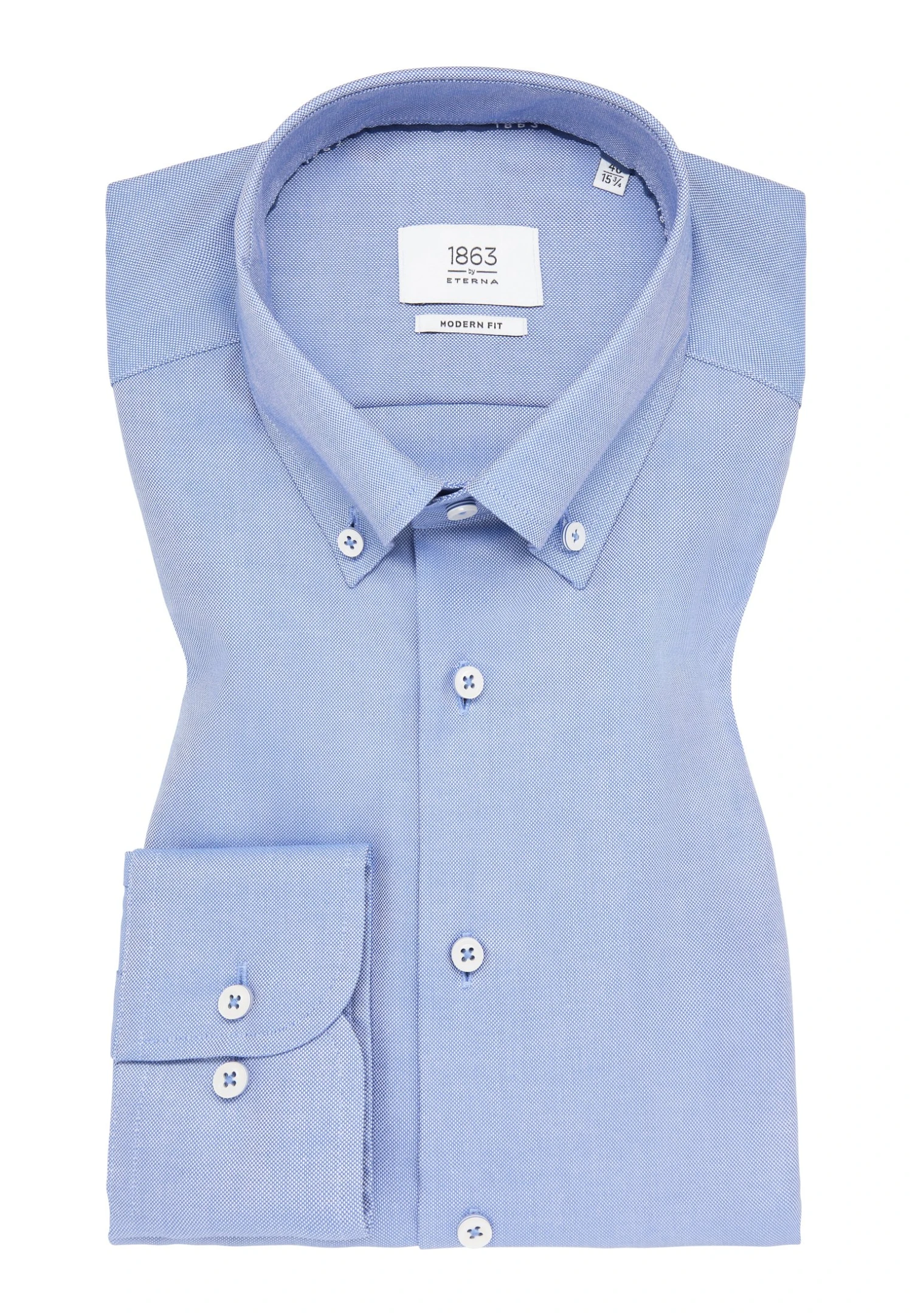 Eterna Oxford Modern Fit - Overhemd - Blau 8 Eterna Oxford Modern Fit - Overhemd - Blau - Afbeelding 6