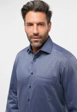 Eterna Struktur Comfort Fit - Zakelijk Overhemd - Stahlgrau -Eterna 84e86435415b45e3aa32c76b309c9438