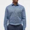 Eterna Struktur Modern Fit - Overhemd - Denim -Eterna 8606d74ba8b645f79aaebc5053364bf7