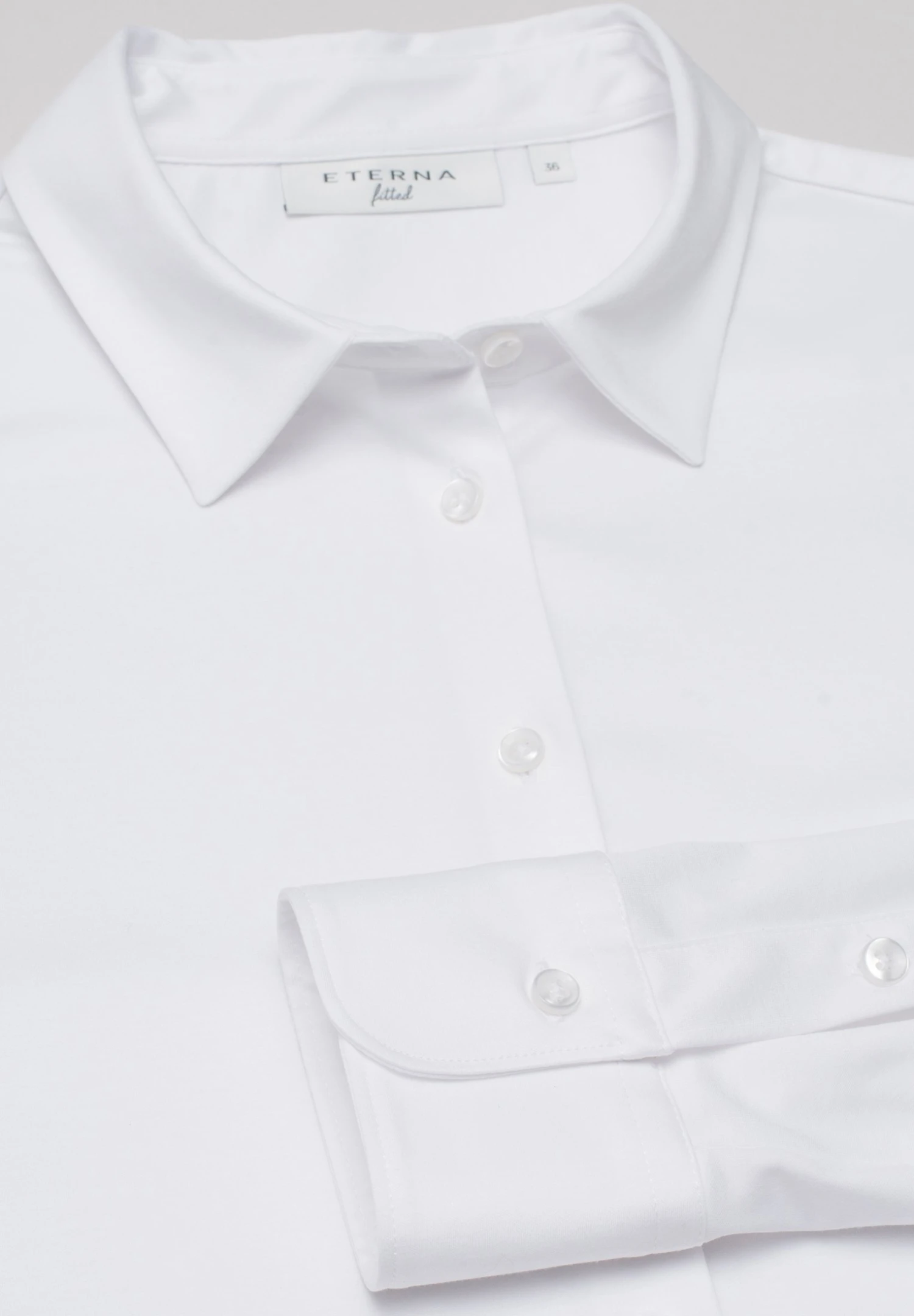 Eterna Langarm Modern Classic - Overhemdblouse - Weiß 7 Eterna Langarm Modern Classic - Overhemdblouse - Weiß - Afbeelding 5