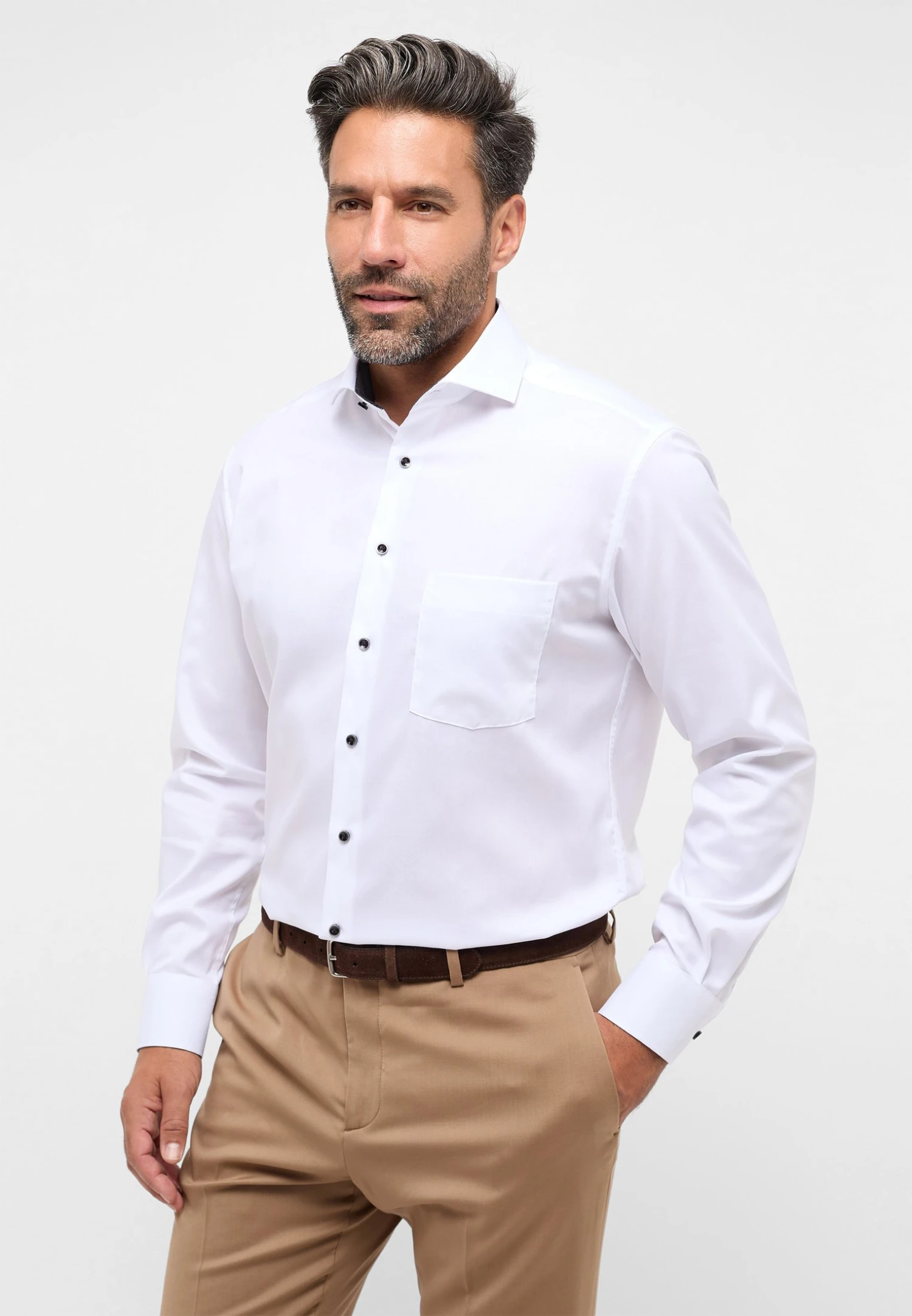 Eterna Pinpoint Modern Fit - Overhemd - Weiß 3 Eterna Pinpoint Modern Fit - Overhemd - Weiß