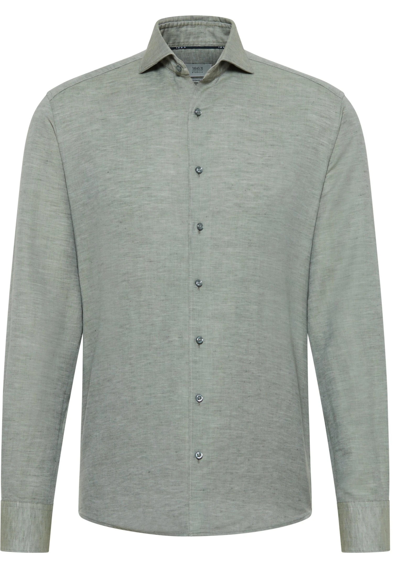 Eterna Langarm Modern Fit - Overhemd - Olive 6 Eterna Langarm Modern Fit - Overhemd - Olive - Afbeelding 4