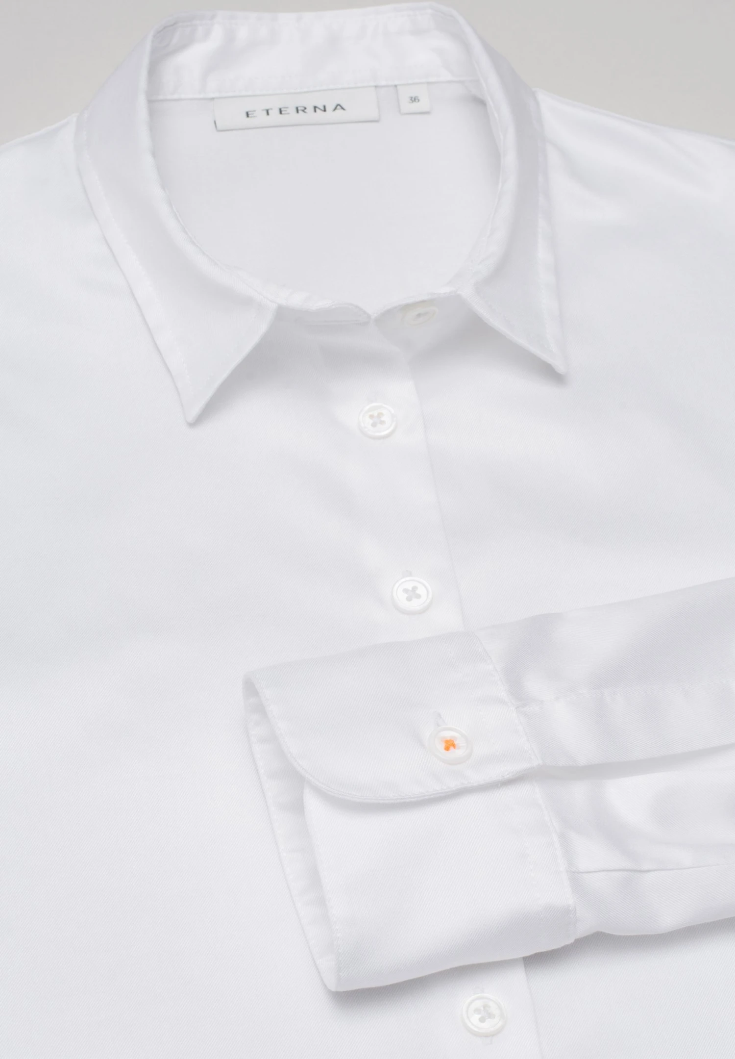 Eterna Langarm Modern Classic- Overhemdblouse - Weiß 7 Eterna Langarm Modern Classic- Overhemdblouse - Weiß - Afbeelding 5