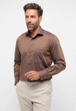 Eterna Pinpoint Comfort- Zakelijk Overhemd - Kakao