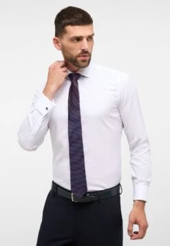 Eterna Unifarbenes Cover- Zakelijk Overhemd - Weiß