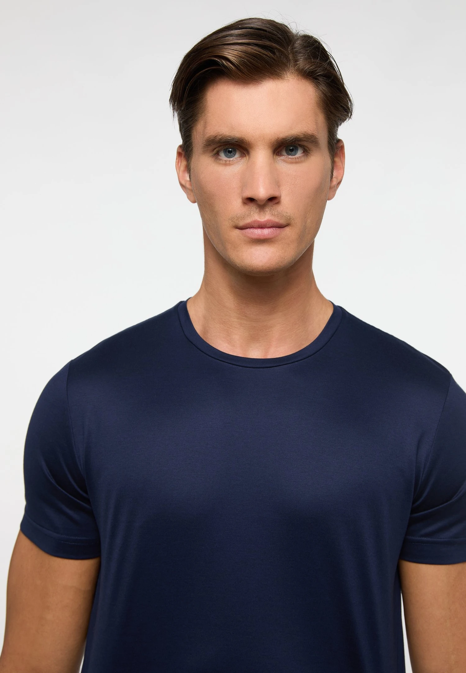 Eterna Soft Tailoring - T-Shirt Basic - Dunkelblau 5 Eterna Soft Tailoring - T-Shirt Basic - Dunkelblau - Afbeelding 3