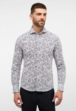 Eterna SeersuckerSlim Fit - Overhemd - Blau