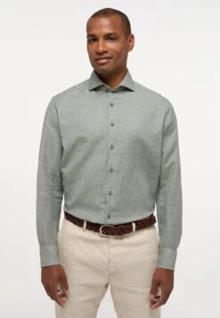 Eterna Langarm Modern Fit - Overhemd - Olive