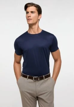 Eterna Soft Tailoring - T-Shirt Basic - Dunkelblau