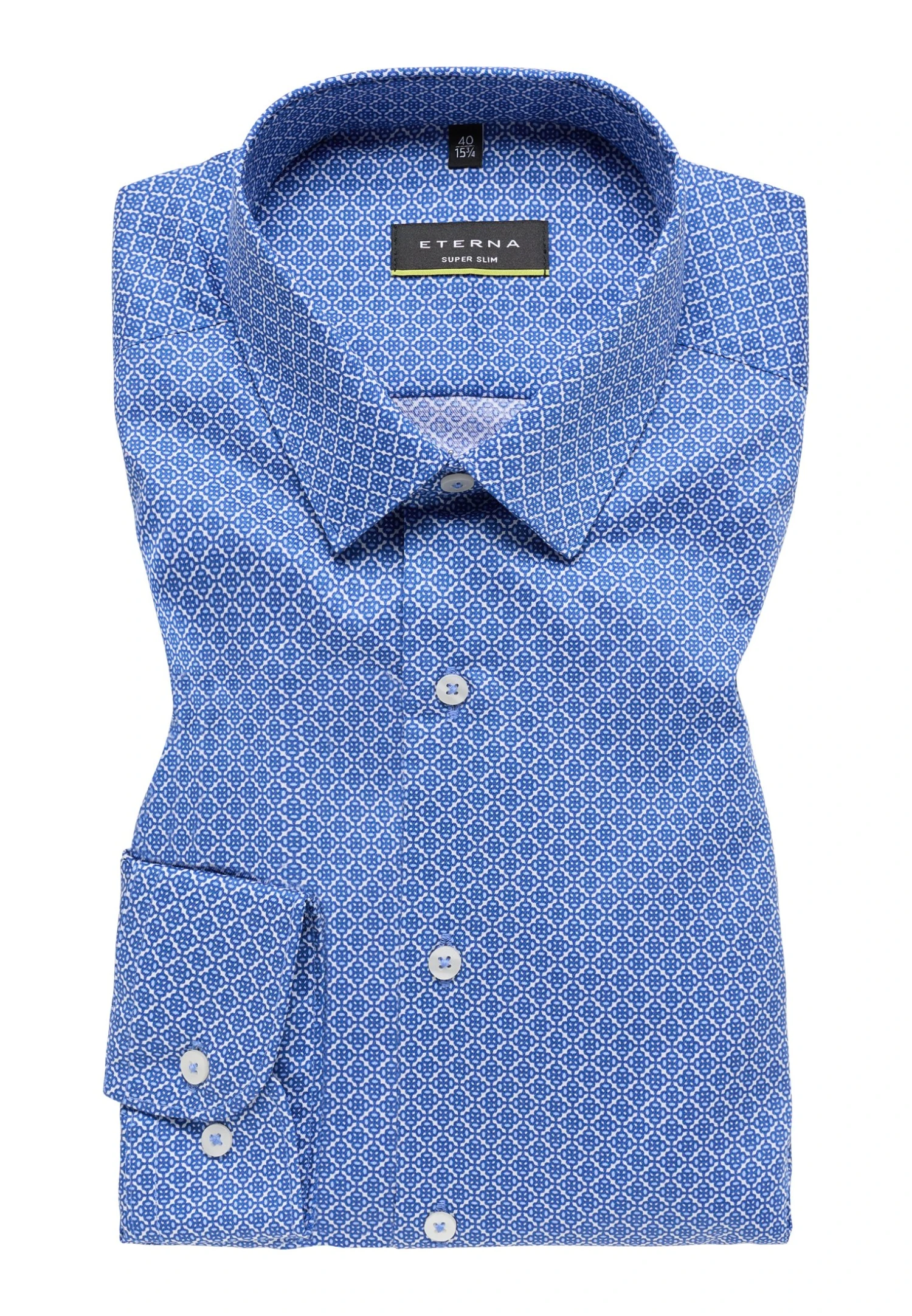 Eterna Bedrucktes Twill Super - Overhemd - Hellblau 8 Eterna Bedrucktes Twill Super - Overhemd - Hellblau - Afbeelding 6
