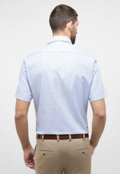 Eterna KariertesKurzarm Modern Fit - Overhemd - Blau -Eterna 95bcbaaca7d14a0694046f0d044ea589