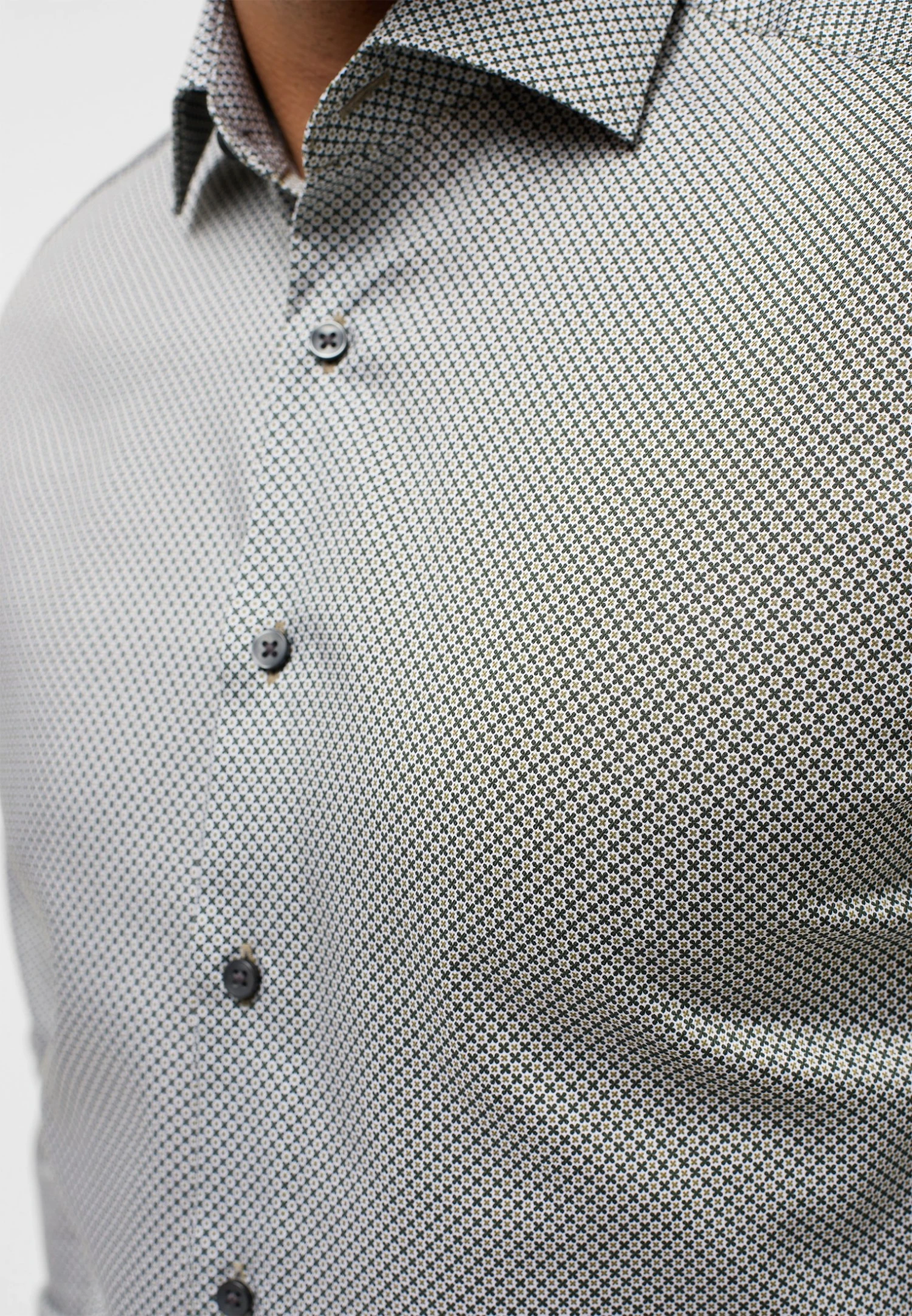 Eterna Print Modern Fit - Overhemd - Grün 5 Eterna Print Modern Fit - Overhemd - Grün - Afbeelding 3