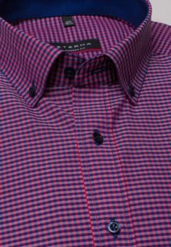 Eterna Modern Fit- Overhemd - Rot/Blau -Eterna 97ec1ff15cef4092af9476df0532f679